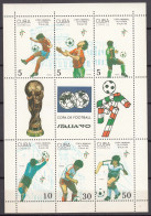 Cuba 1990 Football Italy World Cup Mi#Block 117 Mint Never Hinged  - Neufs