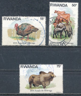 °°° RWANDA - Y&T N°865/67 - 1978 °°° - Gebraucht