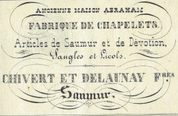1850 LETTRE DE VOITURE ROULAGE TRANSPORT  Saumur Chivert & Delaunay Fabrique De Chapelets  « patenotriers » => Montlieu - 1800 – 1899