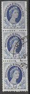 Rhodesia & Nyasaland 1954-56 QEII Definitives - 1d BLUE  MNH (SG 2) Strip Of 3 - Rhodesia & Nyasaland (1954-1963)