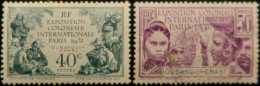 LP3137/502 - 1931 - COLONIES FRANÇAISES - OUBANGUI - N°84 NEUF* + N°85 Oblitéré - Ongebruikt