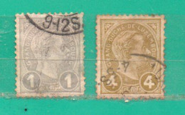 Luxemburgo 1895 YT 69,71 Used,Usado,Usato TT: Personalidades Adolfo 1º - 1895 Adolphe Right-hand Side