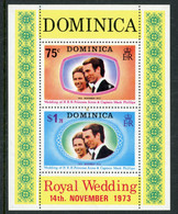 Dominica MNH 1973 Souvenir Sheet "Royal Wedding" - Dominica (...-1978)