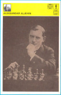 ALEXANDER ALEKHINE Chess Russia Grandmaster World Champion * Yugoslav Card 1981 Echecs Ajedrez Schach Scacchi Check Shah - Autres & Non Classés