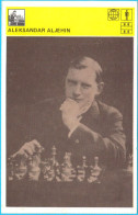 ALEXANDER ALEKHINE Chess Russia Grandmaster World Champion * Yugoslav Card 1981 Echecs Ajedrez Schach Scacchi Check Shah - Altri & Non Classificati