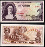 COLOMBIA - 1976 - DOS PESOS ORO ($2) - UNCIRCULATED. CONDITION 9/10 - Colombie