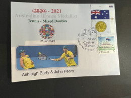 (1 R 39) CLEARANCE SPECIAL - Olympic Games 2020 -  Tokyo - Bronze To Australia (Tennis Mixed Double) - Covers & Documents