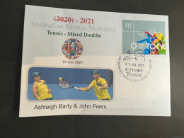 (1 R 39) CLEARANCE SPECIAL - Olympic Games 2020 -  Tokyo - Bronze To Australia (Tennis Mixed Double) - Covers & Documents