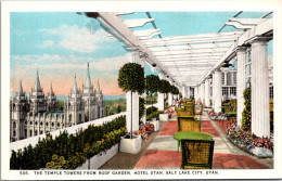 Utah Salt Lake City The Temple Towers From Roof Garden  - Salt Lake City