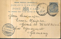 JAMAIQUE  Entier Postal Du 05 06 1906 De Port Maria Pour  GUTACH ( Allemagne ) - Jamaica (...-1961)