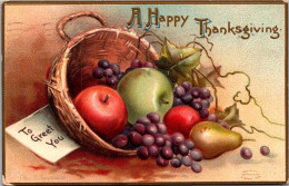 Thanksgiving With Bowl Of Fruit 1910 - Thanksgiving