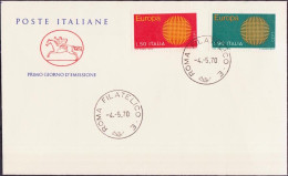 Europa CEPT 1970 Italie - Italy - Italien FDC1 Y&T N°1047 à 1048 - Michel N°1309 à 1310 - 1970