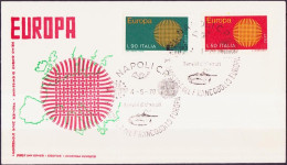 Europa CEPT 1970 Italie - Italy - Italien FDC3 Y&T N°1047 à 1048 - Michel N°1309 à 1310 - 1970