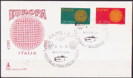 Europa CEPT 1970 Italie - Italy - Italien FDC5 Y&T N°1047 à 1048 - Michel N°1309 à 1310 - 1970