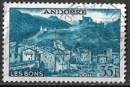 Andorre Francais 1957 Landscapes 35 Fr Grenish Blue Michel 161 Y&T 150 A - Oblitérés