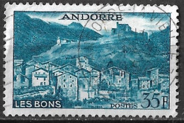 Andorre Francais 1957 Landscapes 35 Fr Grenish Blue Michel 161 Y&T 150 A - Used Stamps