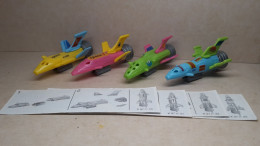 1997 Ferrero - Kinder Surprise - K97 20, 21, 22 & 23 - Spaceships - Complete Set + 4 BPZ's - Monoblocs