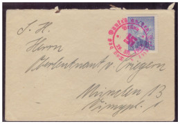 Sudetenland (005396) Brief Mit Befreiungsstempel, Tag Des Dankes An Den Befreier Brünn, 19.9.1938 - Région Des Sudètes