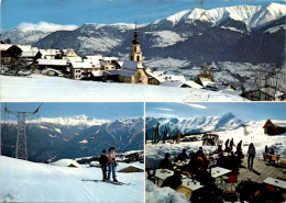 Sarn (GR) Am Heinzenberg Mit Stätzerhornkette - 3 Bilder (36783) * 6. 2. 1975 - Sarn