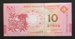 Billet De Macau. 10 Patacas. 1 Janvier 2015. Neuf. - Macau