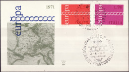 Europa CEPT 1971 Italie - Italy - Italien FDC6 Y&T N°1072 à 1073 - Michel N°1335 à 1336 - 1971