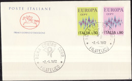 Europa CEPT 1972 Italie - Italy - Italien FDC1 Y&T N°1099 à 1100 - Michel N°1364 à 1365 - 1972