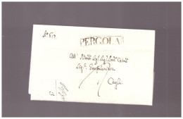 28 2 1848 MANOSCRITTO SPEDITO DA PERGOLA PER CAGLI - ...-1929 Prefilatelia