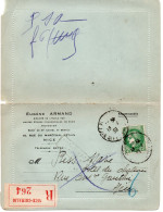 FRANCE / CARTE LETTRE RECOMMANDEE - Cartoline-lettere