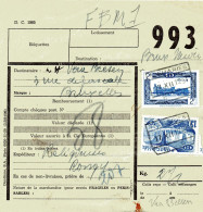 BELGIQUE / BORDEREAU D'EXPEDITION DE COLIS POSTAUX DES CHEMINS DE FER DE 1951 - Other & Unclassified