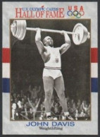UNITED STATES 1991 - U.S. OLYMPIC CARDS HALL OF FAME # 41 - OLYMPIC GAMES 1948 / 1952 - JOHN DAVIS - WEIGHTLIFTING - G - Other & Unclassified