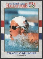 UNITED STATES 1991 - U.S. OLYMPIC CARDS HALL OF FAME # 45 - OLYMPIC GAMES LOS ANGELES '84 - TRACY CAULKINS  SWIMMING - G - Otros & Sin Clasificación