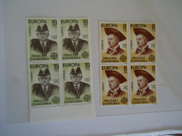 ANDORRA SPAIN     MNH STAMPS   BLOCK OF  4  EUROPA  1980 - Otros & Sin Clasificación