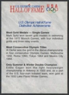 UNITED STATES 1991 - U.S. OLYMPIC CARDS HALL OF FAME # 86 - DISTINCTIVE ACHIEVEMENTS - G - Altri & Non Classificati