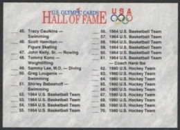 UNITED STATES 1991 - U.S. OLYMPIC CARDS HALL OF FAME # 89 - CHECKLIST 45 / 90 - G - Andere & Zonder Classificatie