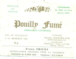 (M25) Etiquette - Etiket Pouilly-Fumé - Domaine André Chatelain - Andere & Zonder Classificatie