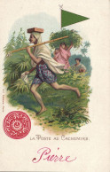 PC POSTS OF THE WORLD, LA POSTE AU CACHEMIRE, Vintage LITHO Postcard (b47862) - Poste & Facteurs