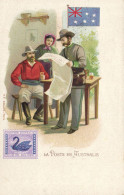 PC POSTS OF THE WORLD, LA POSTE EN AUSTRALIE, Vintage LITHO Postcard (b47864) - Poste & Facteurs