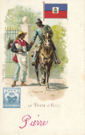 PC POSTS OF THE WORLD, LA POSTE A HAITI, Vintage LITHO Postcard (b47876) - Poste & Facteurs