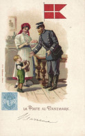 PC POSTS OF THE WORLD, LA POSTE AU DANEMARK, Vintage LITHO Postcard (b47878) - Poste & Facteurs