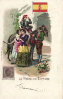 PC POSTS OF THE WORLD, LA POSTE EN ESPAGNE, Vintage LITHO Postcard (b47880) - Poste & Facteurs