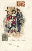 PC POSTS OF THE WORLD, LA POSTE EN AUTRICHE, Vintage LITHO Postcard (b47890) - Poste & Facteurs