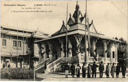 PC EXPO COLONIALE MARSEILLE 1906 PAVILLON DU LAOS LAOS INDOCHINA (a37840) - Laos