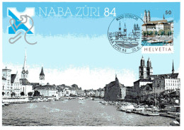 SUISSE / CARTE COMMEMORATIVE DE L'EXPOSITION NABA ZÜRI 84 - Covers & Documents