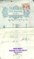 SUISSE / BELLE FACTURE DE LA MAISON OTTO WALTHER Müller DU 5 MAI 1908 AVEC UN TIMBRE CANTONAL DE 30cts - Fiscales