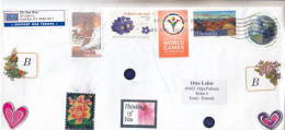 GOOD USA Postal Cover To ESTONIA 2015 - Good Stamped: Globe ; Nevada ; Special Olympic ; Missing Children - Covers & Documents