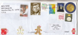 GOOD USA Postal Cover To ESTONIA 2017 - Good Stamped: Kennedy ; Forever ; Globe ; Christmas - Lettres & Documents