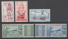 WALLIS ET FUTUNA - 1941 - SERIES COMPLETES YVERT N°87/91 ** MNH - COTE = 17 EUR - Unused Stamps