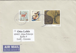 GOOD JAPAN Postal Cover To ESTONIA 2020 - Good Stamped: Bird ; Animal ; Art - Covers & Documents