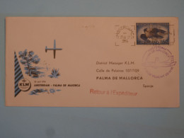 BT7 NEDERLAND  BELLE LETTRE  1956  1ER VOL KLM PAYS BAS A PALMA MALLORCA SPAIN ++ AFF. PLAISANT++ - Poste Aérienne