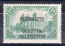 Germany Allenstein 1920 Single 1m 25pf German Stamp With Overprint In Mounted Mint - Allenstein